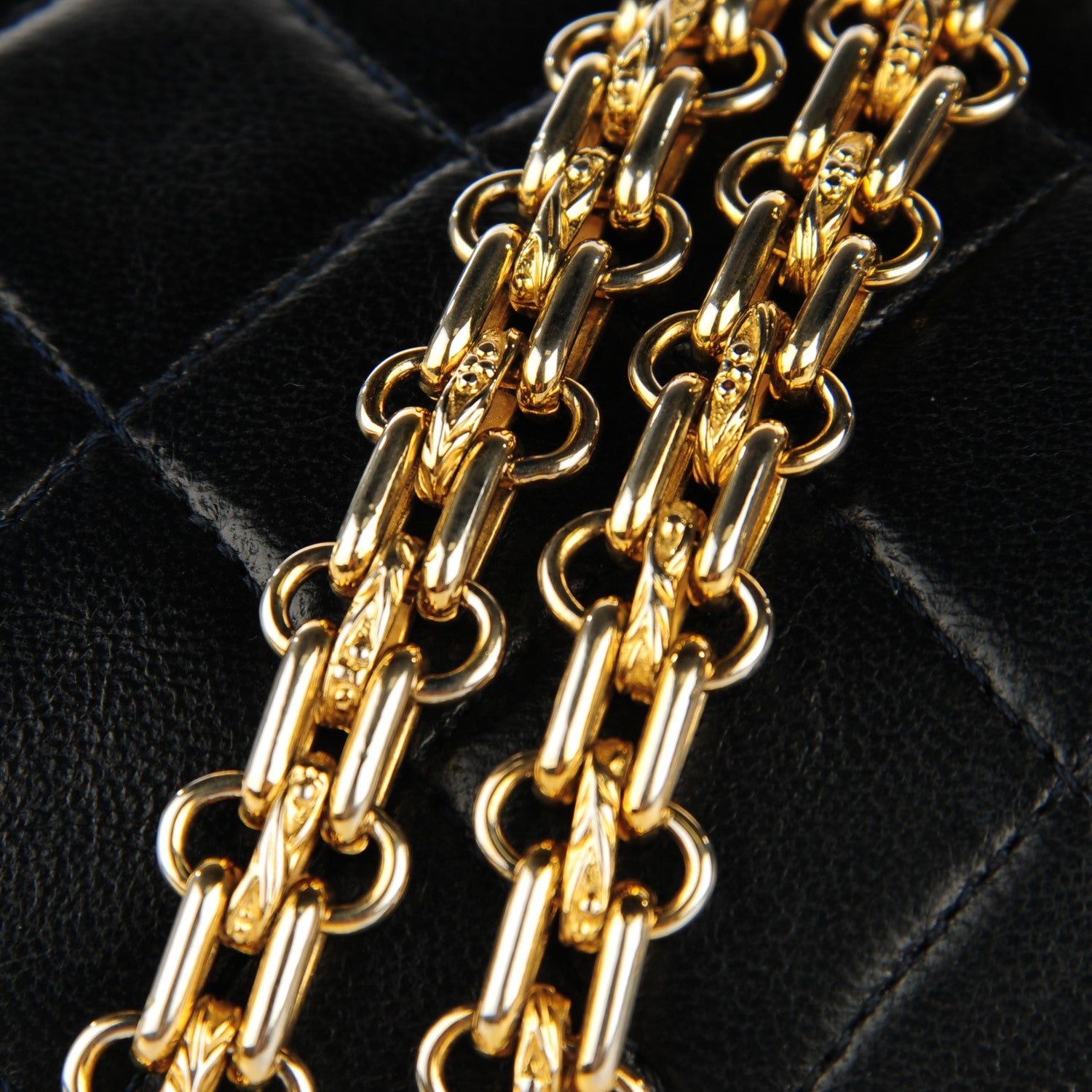 Chanel Lambskin Quilted Medium Double Flap Bijoux Chain Navy 7 of 10