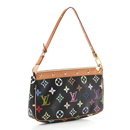 Louis Vuitton Monogram Multicolor Pochette Accessories Black 3 of 9