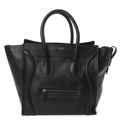 Celine Drummed Calfskin Mini Luggage Black 1 of 9
