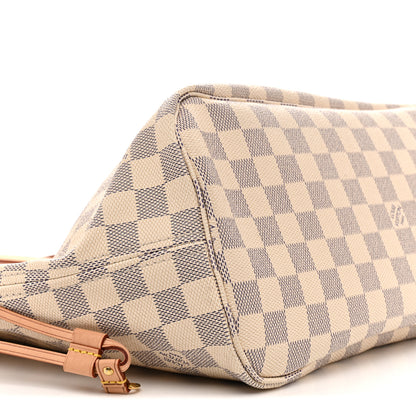 Louis Vuitton Damier Azur Neo Neverfull MM Rose Ballerine 8 of 13