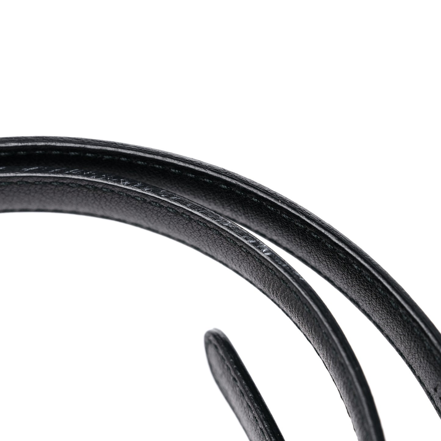 Moon Calfskin Nickel Interlocking G 20mm Belt 80 32 Black