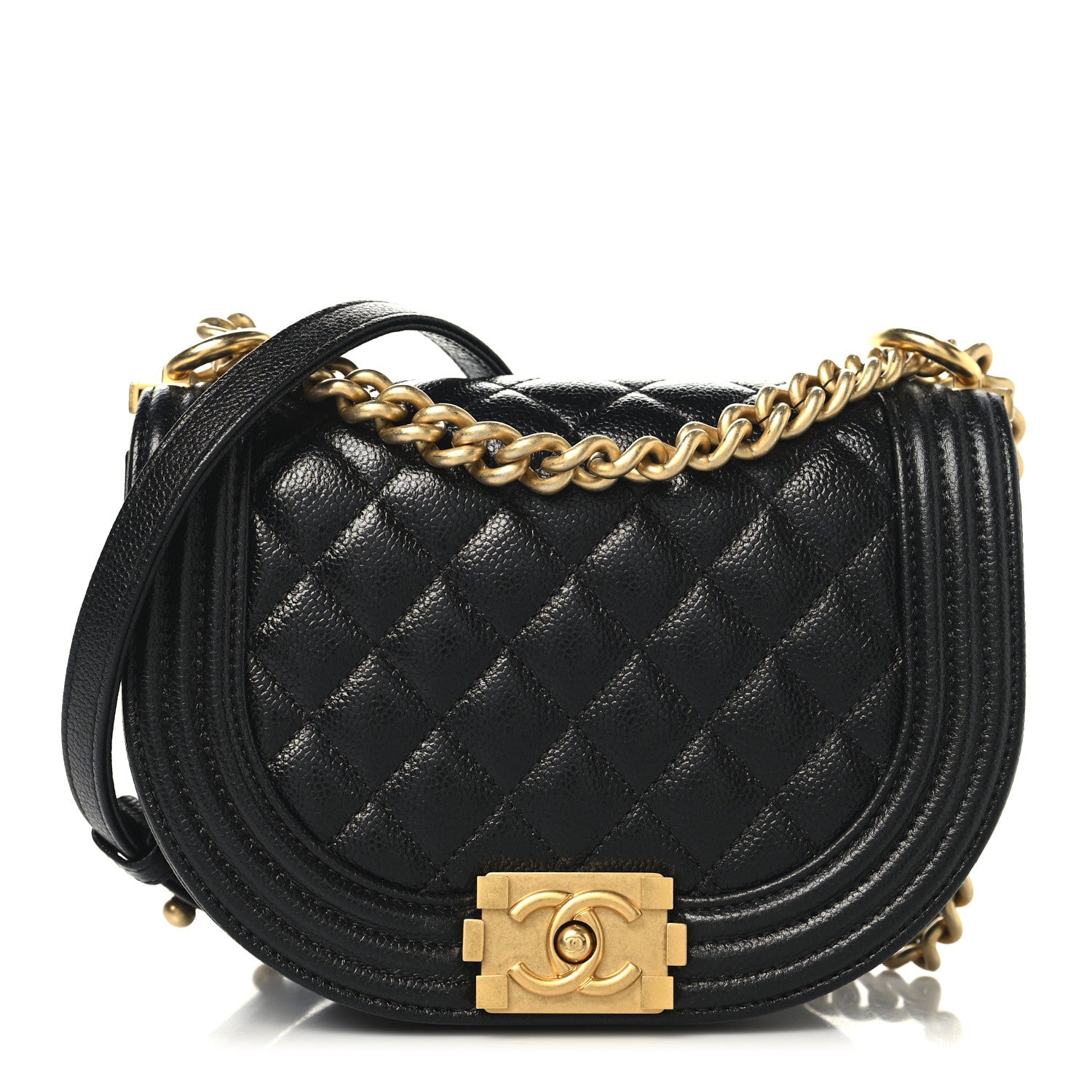 Chanel Caviar Quilted Small Boy Messenger Bag Black 1 of 11