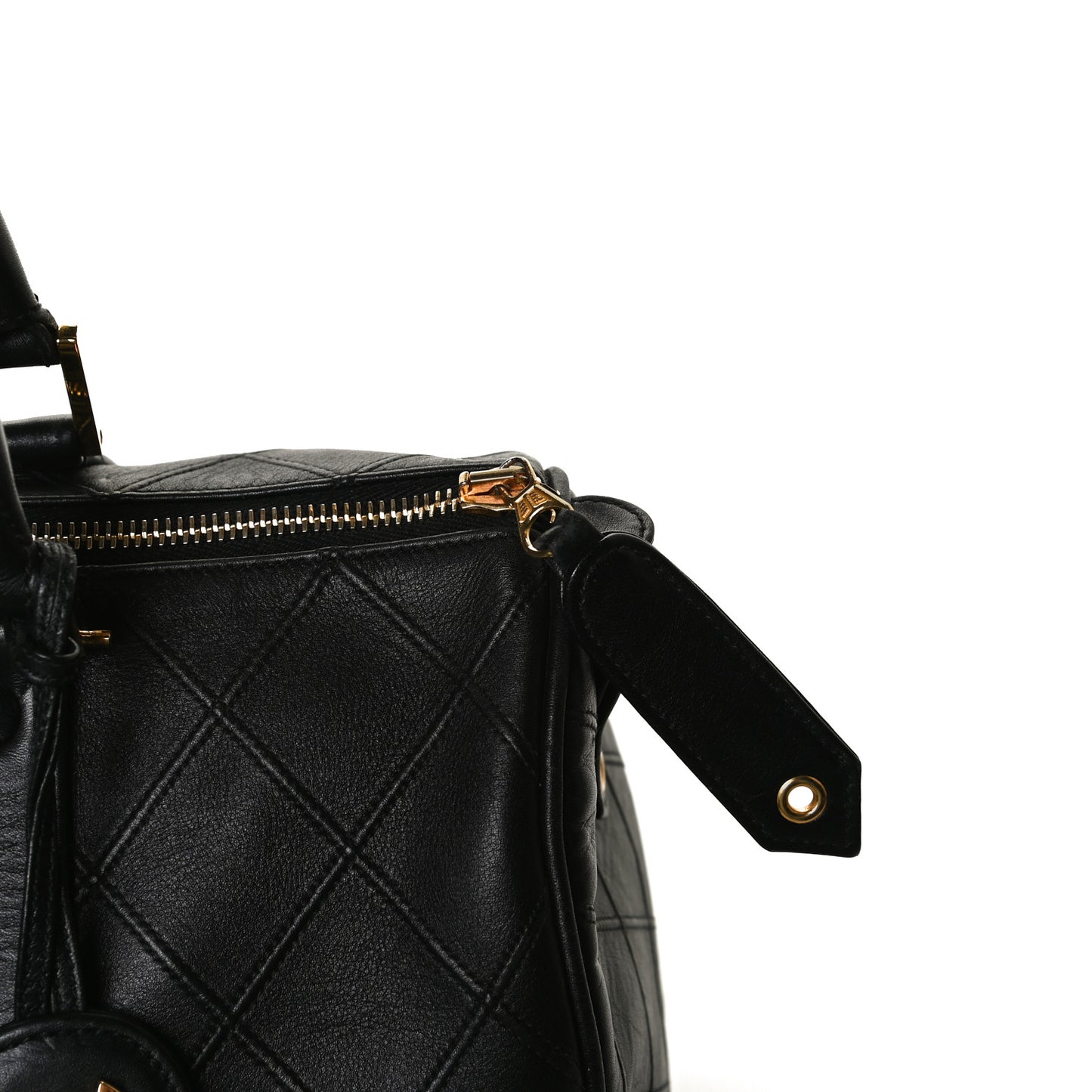 Calfskin Stitched CC Boston Black