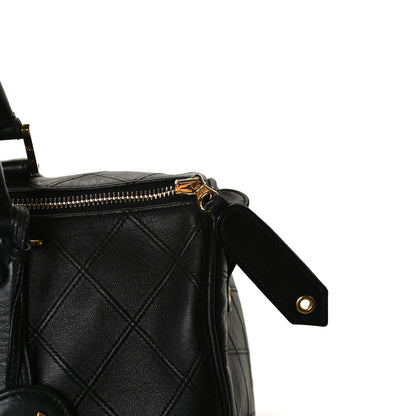Chanel Calfskin Stitched CC Boston Black 15 of 16