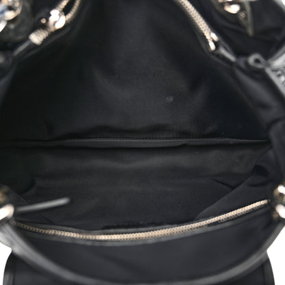 Christian Dior Satin Cannage Charming Lock Flap Shoulder Bag Black 7 of 15