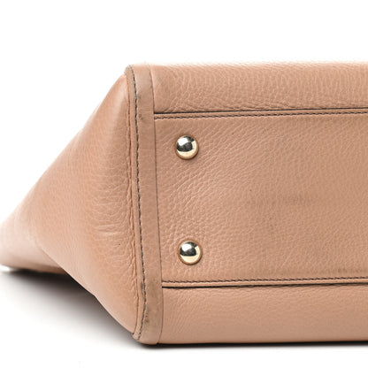 Gucci Pebbled Calfskin Small Soho Top Handle Bag Camelia 8 of 15