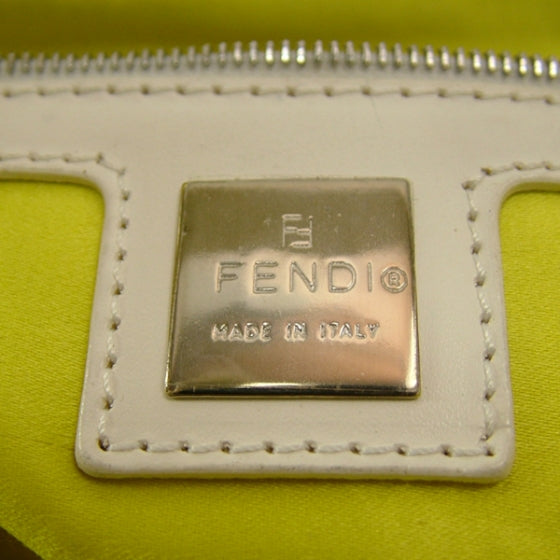 Fendi Toile Beaded Baguette Ivory 9 of 13