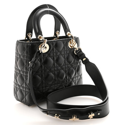 Christian Dior Lambskin Cannage Small Lucky Badges My Lady Dior Black 3 of 9
