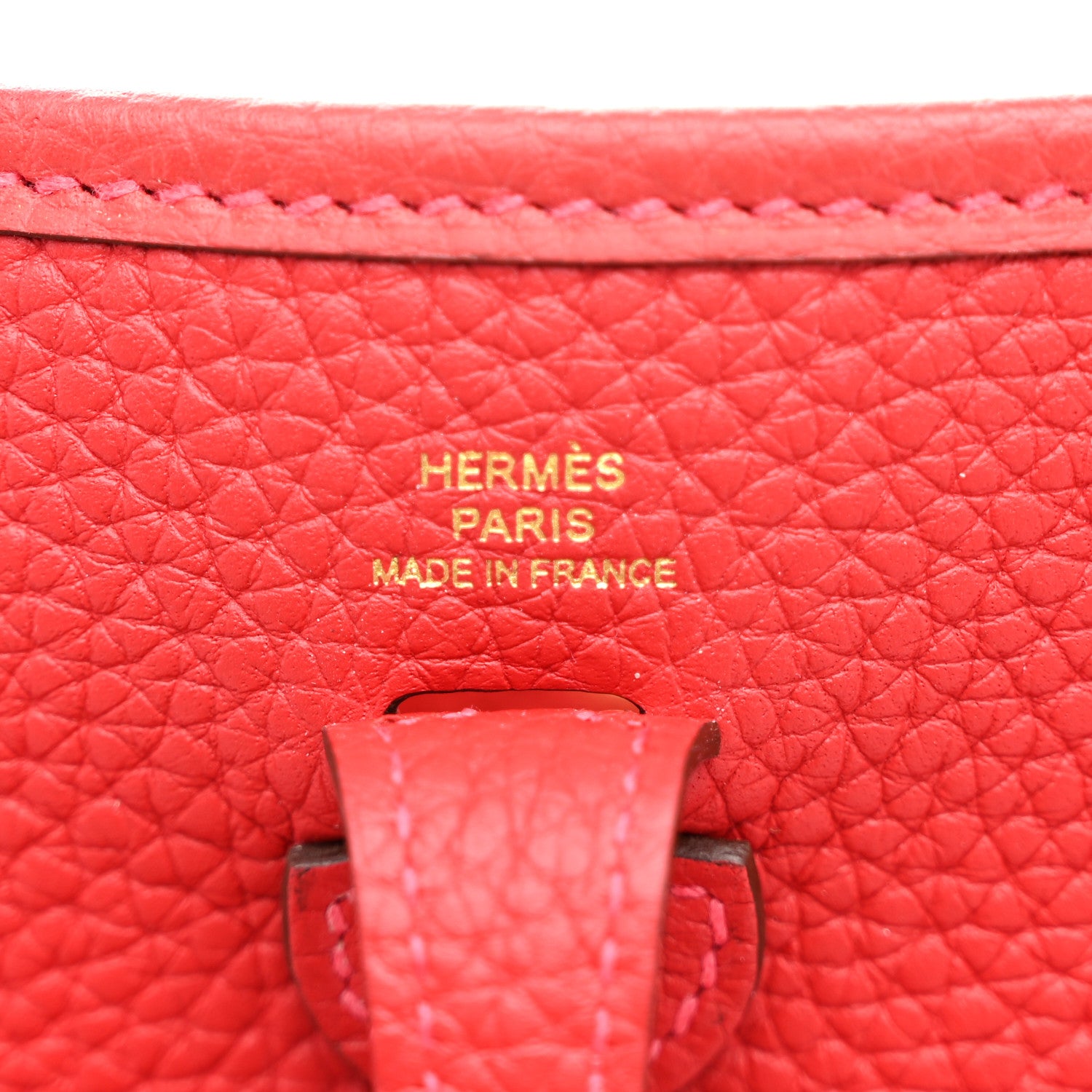 Hermes Taurillon Clemence Amazone Evelyne TPM Vermillion Rouge Vif 6 of 11