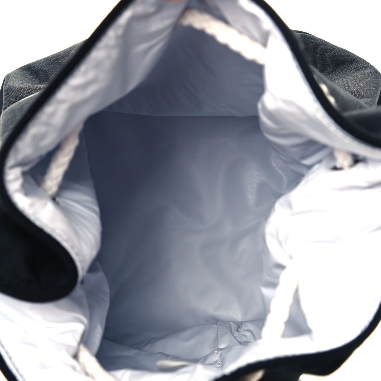Canvas Drawstring Backpack Black White