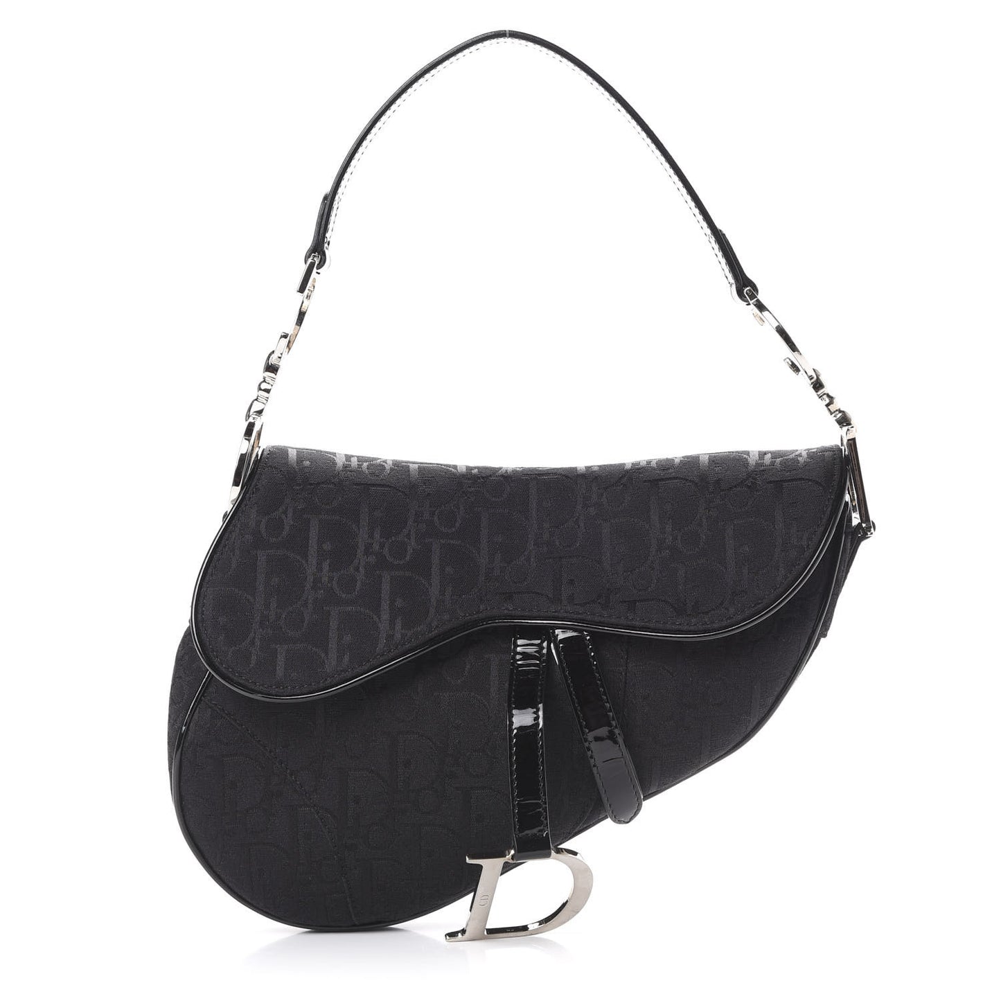 Monogram Saddle Bag Black