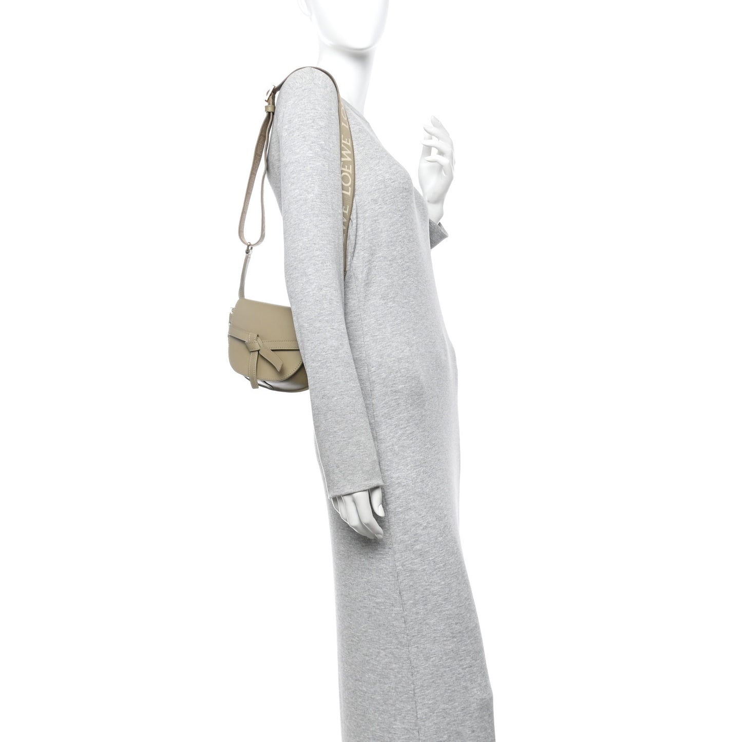 Calfskin Jacquard Mini Gate Dual Bag Butter