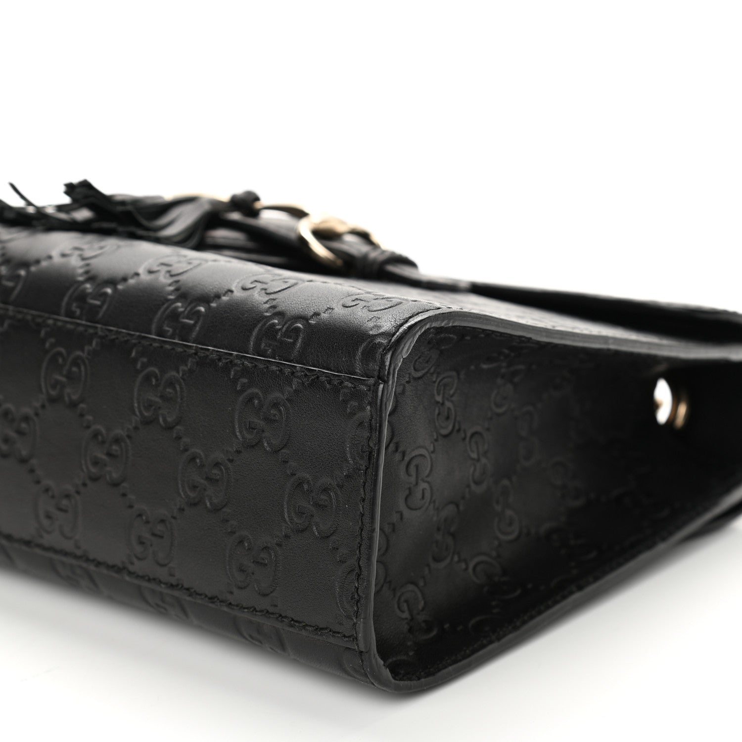 Gucci Microguccissima Medium Emily Chain Shoulder Bag Black 9 of 10