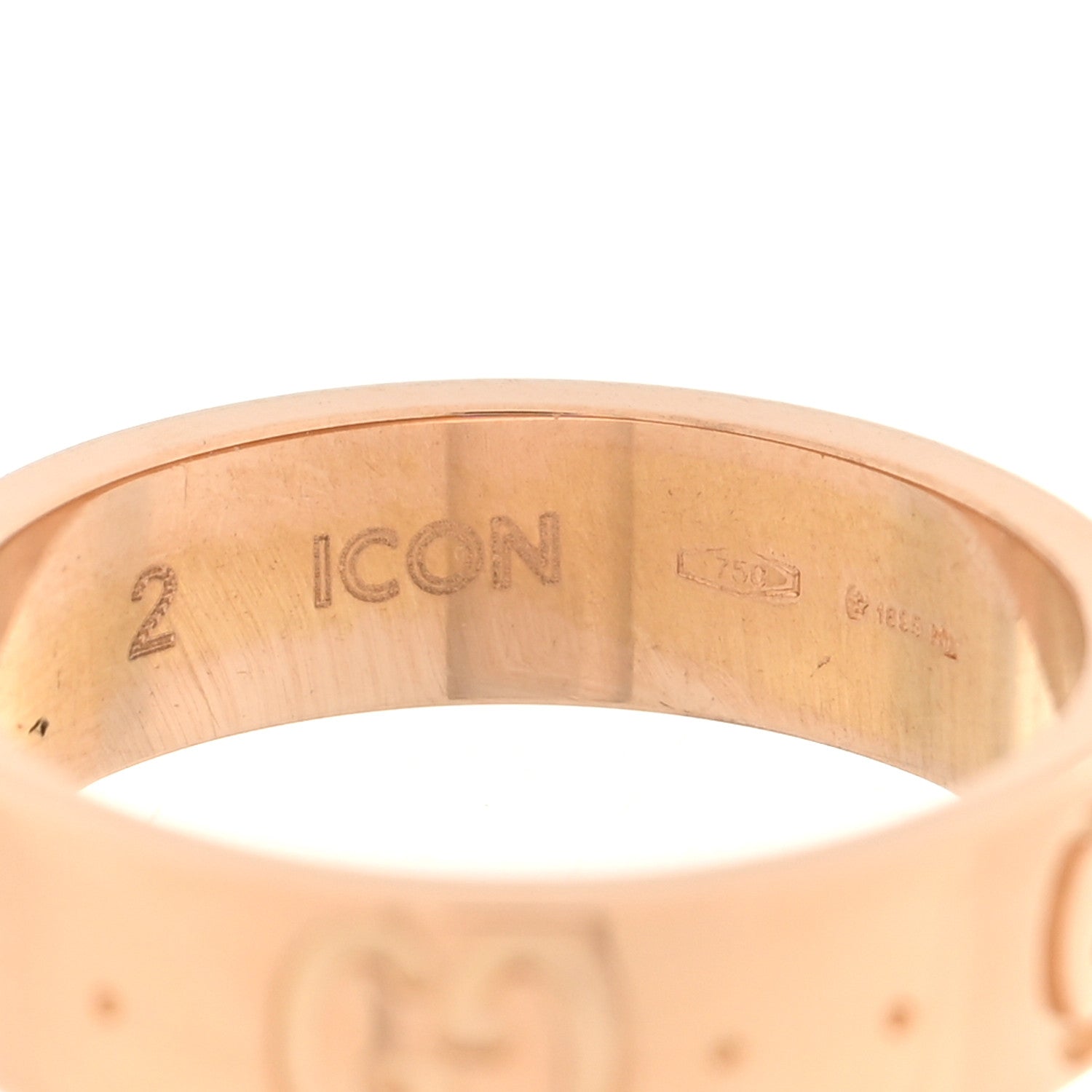 Gucci 18K Rose Gold 4mm Icon Thin Band Ring 42 2.25 5 of 5