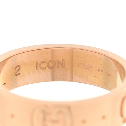 Gucci 18K Rose Gold 4mm Icon Thin Band Ring 42 2.25 5 of 5