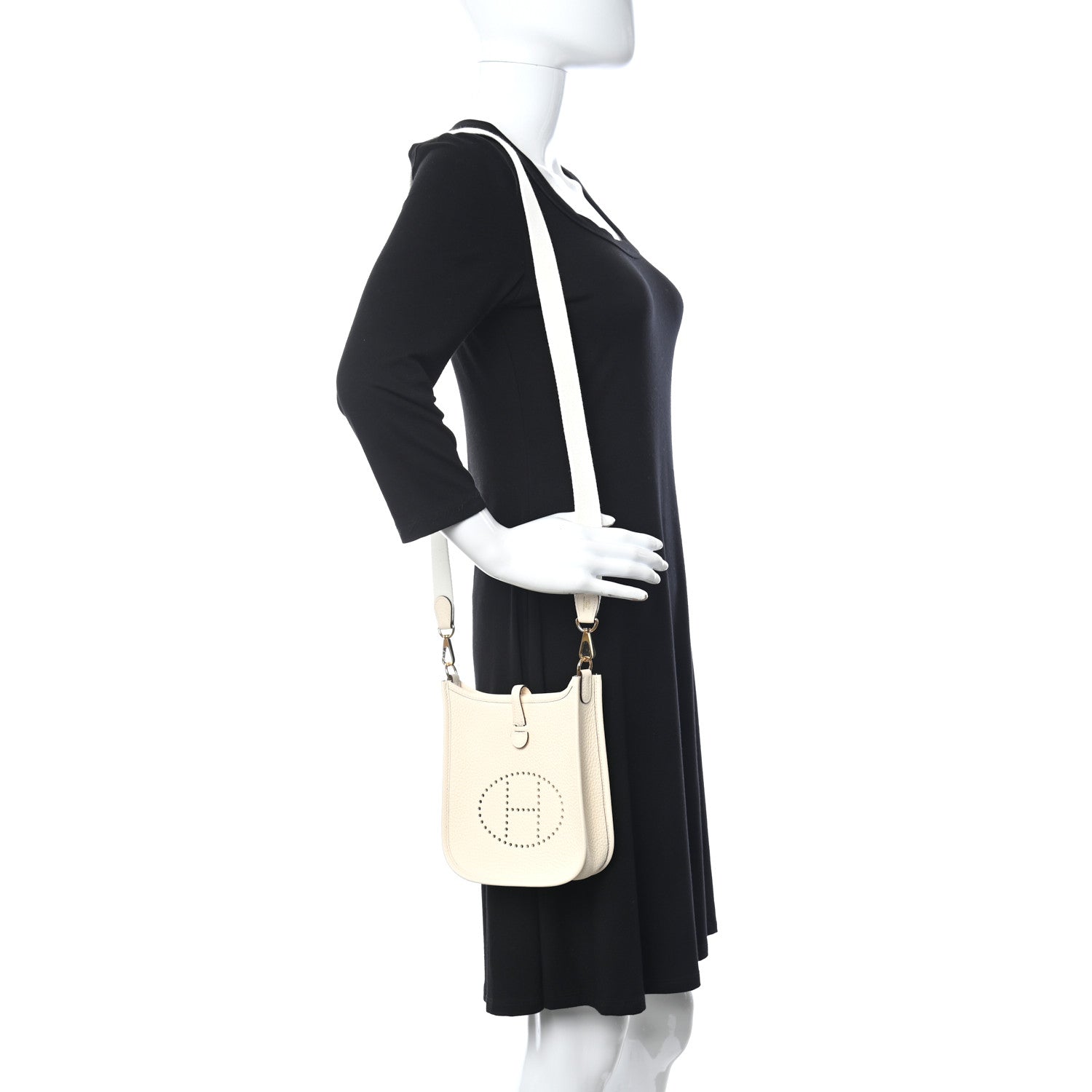 Hermes Taurillon Clemence Amazone Evelyne TPM Nata Craie 2 of 11
