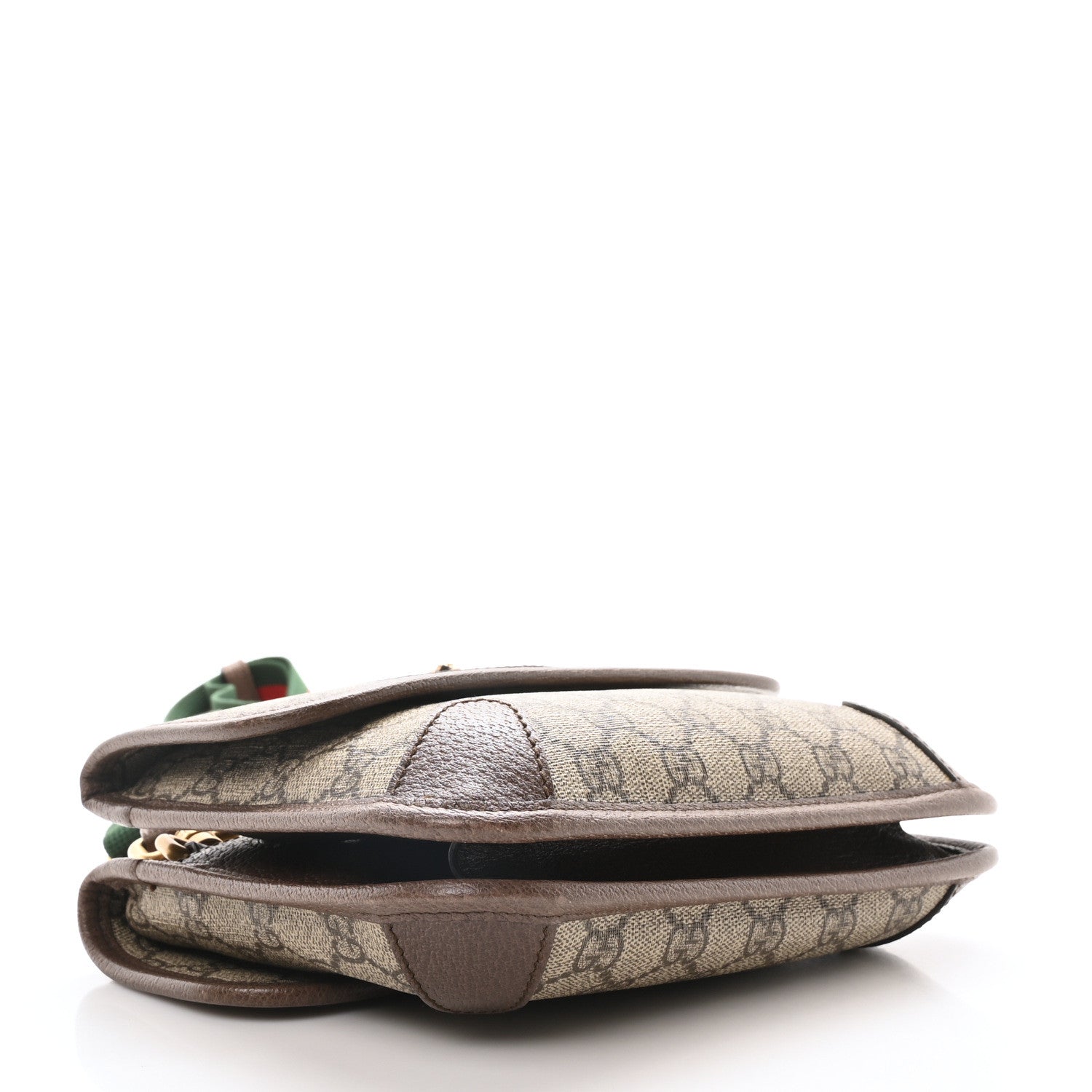 Gucci GG Supreme Monogram Web Small Neo Vintage Double Flap Messenger Bag Beige New Acero 4 of 10