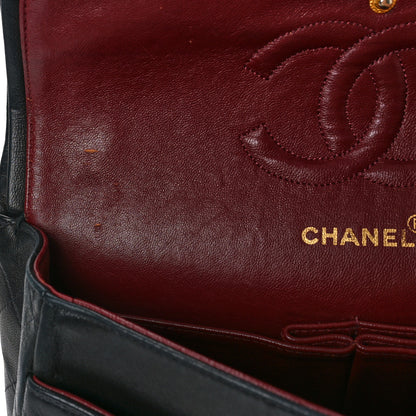Chanel Lambskin Quilted Medium Double Flap Black 9 of 12