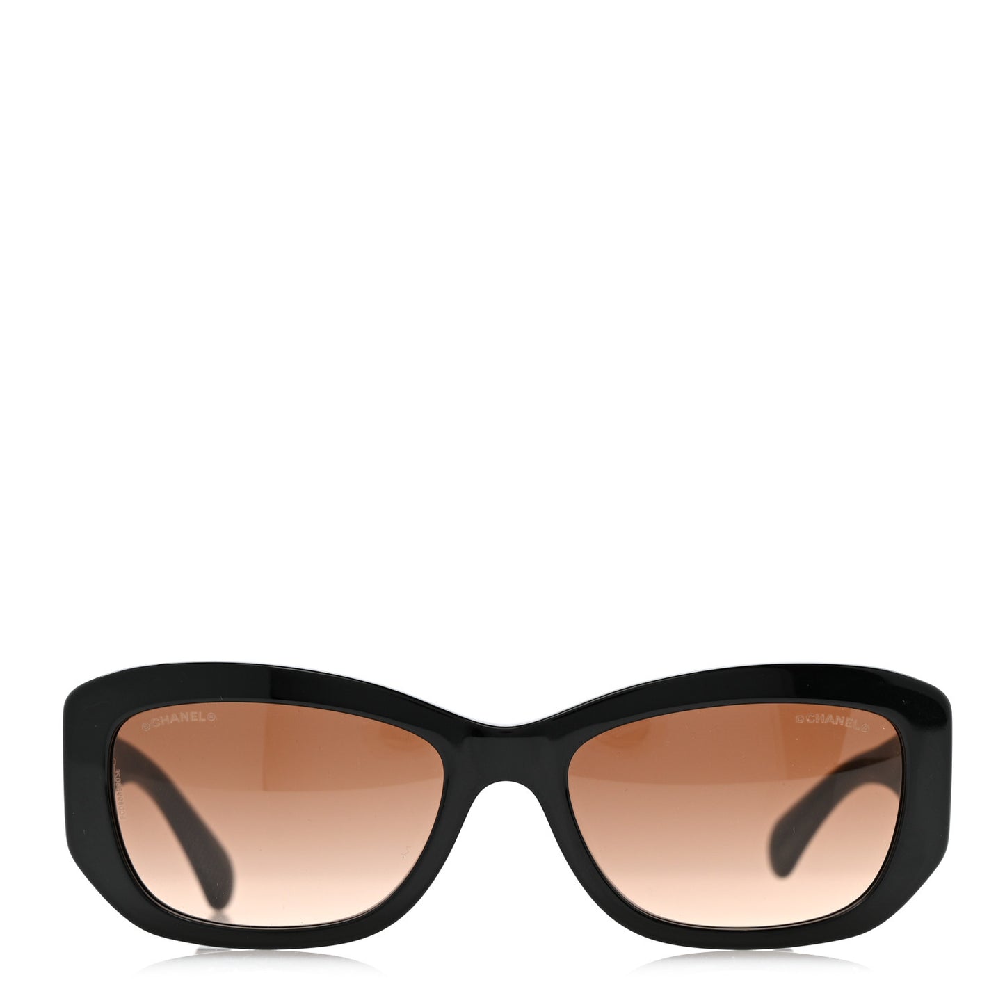 Acetate Rectangle Sunglasses 5493 Black Brown