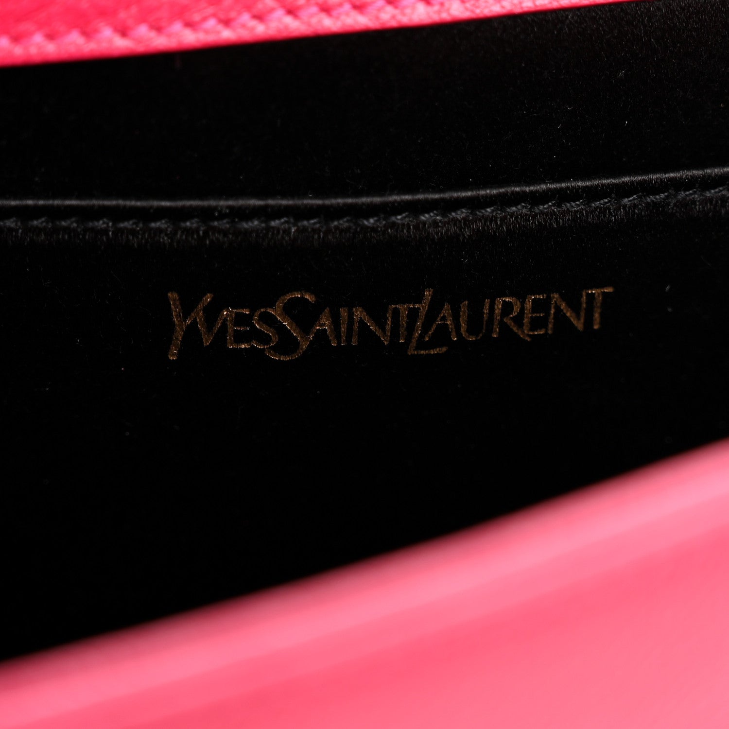 Saint Laurent Calfskin Monogram Large Belle De Jour Clutch Lipstick Fuchsia 6 of 12