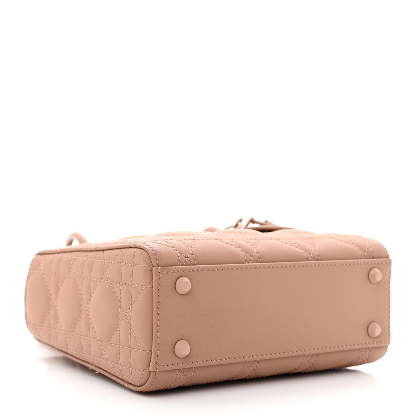 Ultra Matte Calfskin Cannage Mini Lady Dior Light Beige