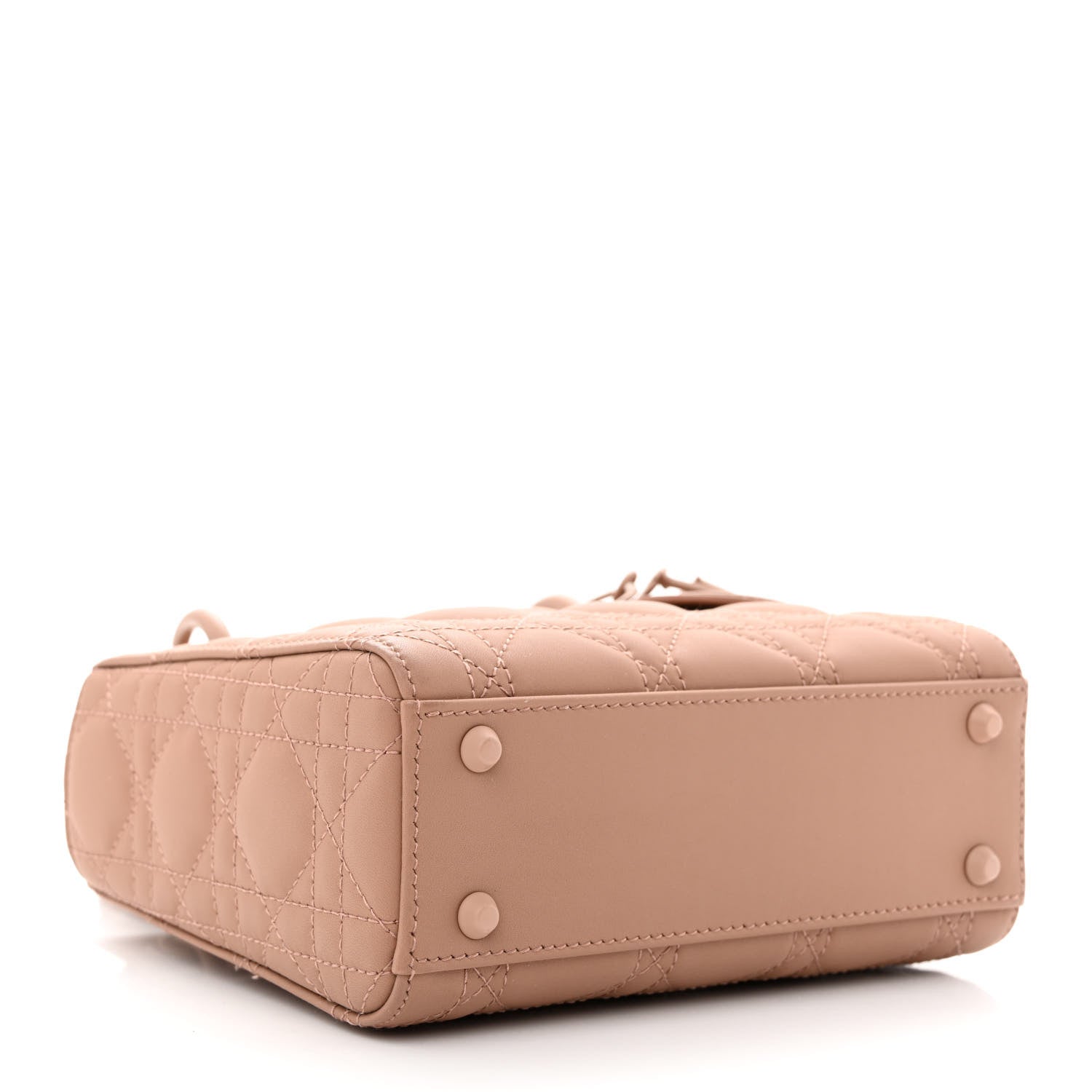 Christian Dior Ultra Matte Calfskin Cannage Mini Lady Dior Light Beige 4 of 11