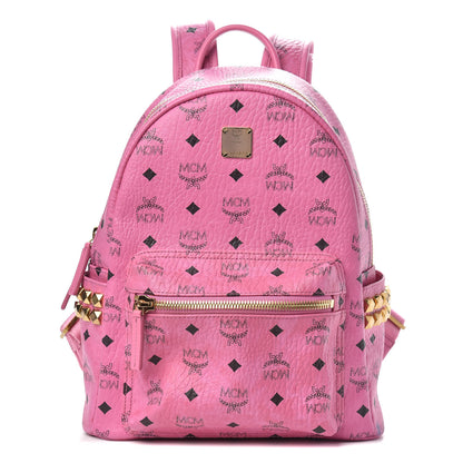 MCM Visetos Small Side Stud Stark Backpack Pink 1 of 7