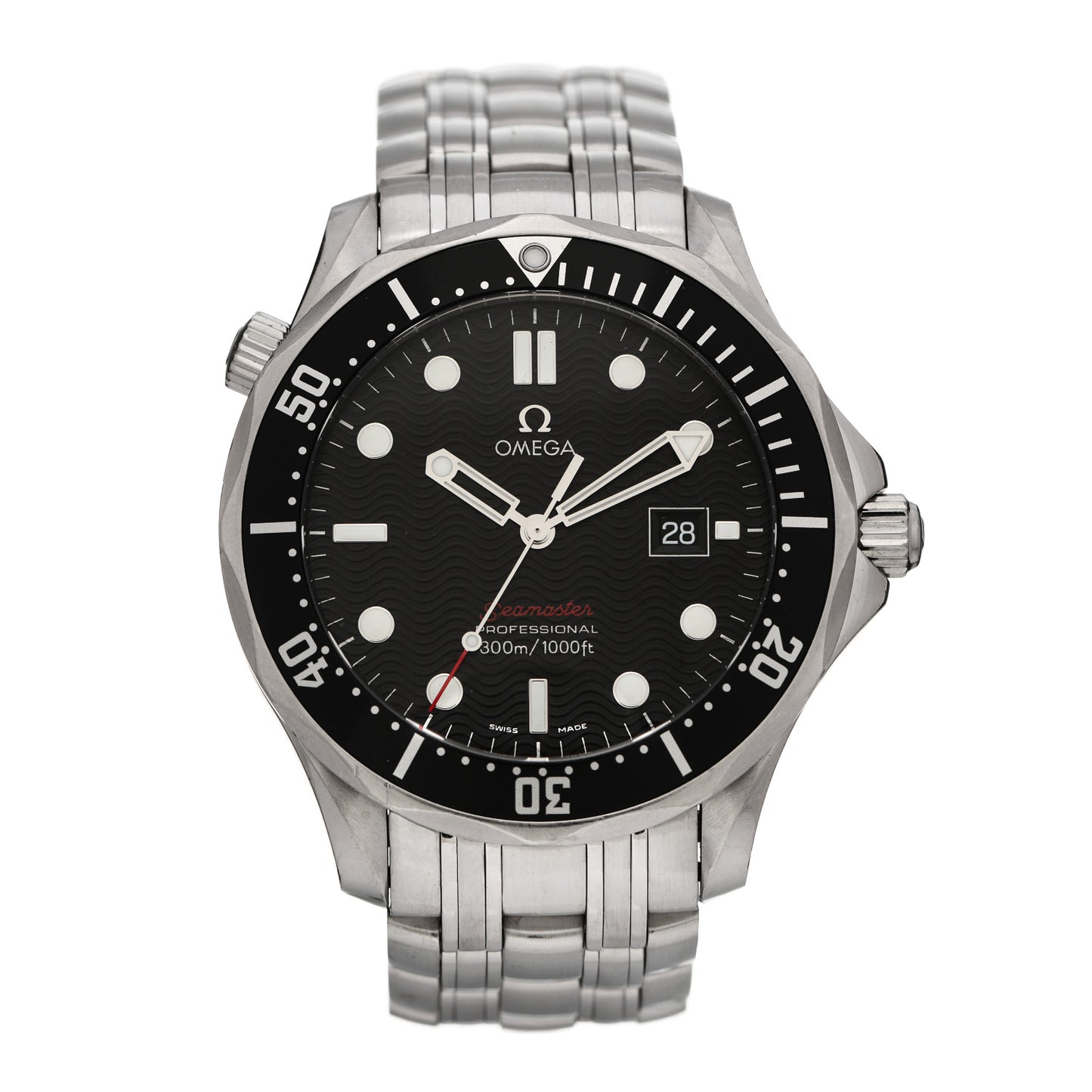 Stainless Steel 41mm Seamaster 300M Quartz Watch Black 212.30.41.61.01.001