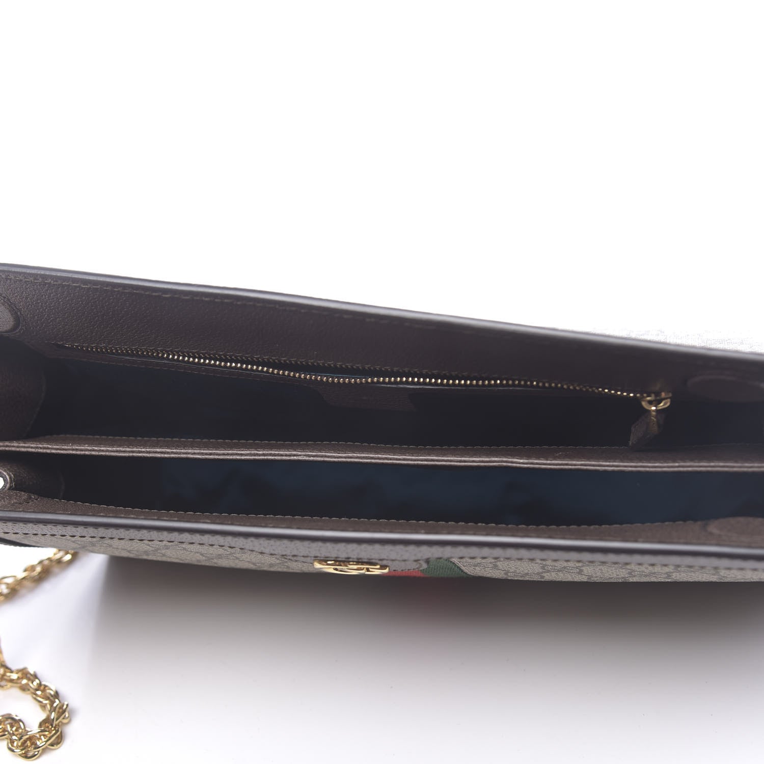 Gucci GG Supreme Monogram Web Medium Ophidia Chain Shoulder Bag Brown 5 of 10