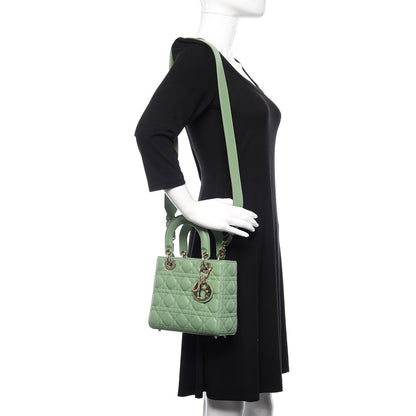Christian Dior Lambskin Cannage Small My ABCDior Lady Dior Green 2 of 8