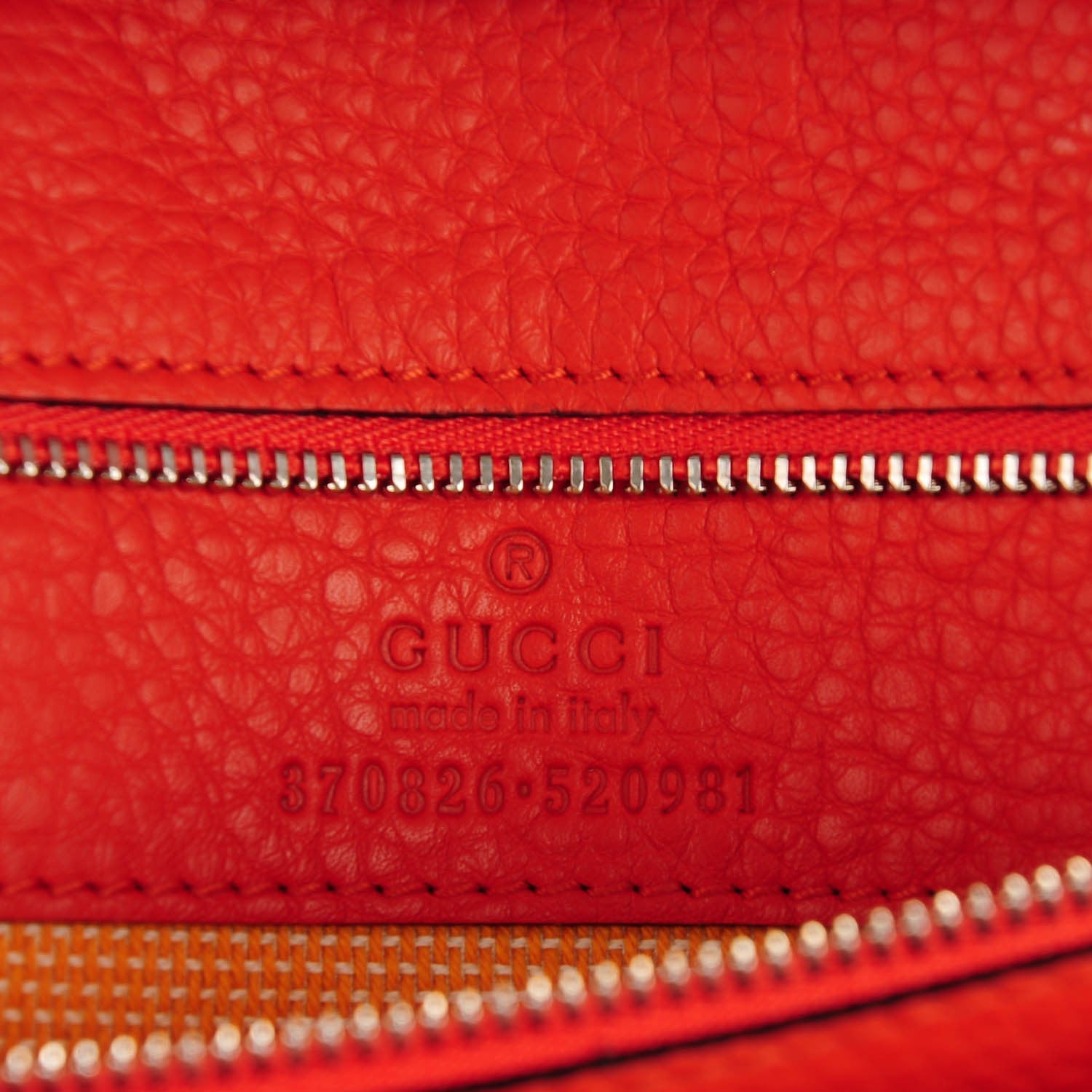 Gucci Cellarius Calfskin Medium Bamboo Daily Flap Shoulder Bag New Dark Orange 6 of 6