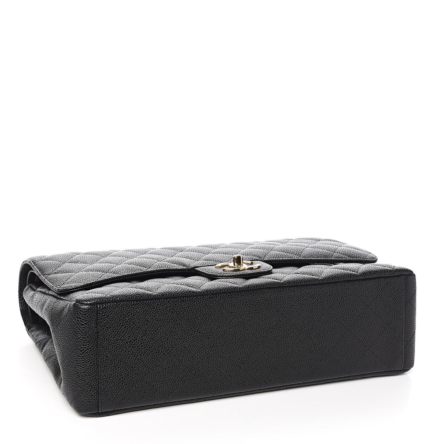 Caviar Quilted Maxi Double Flap Black