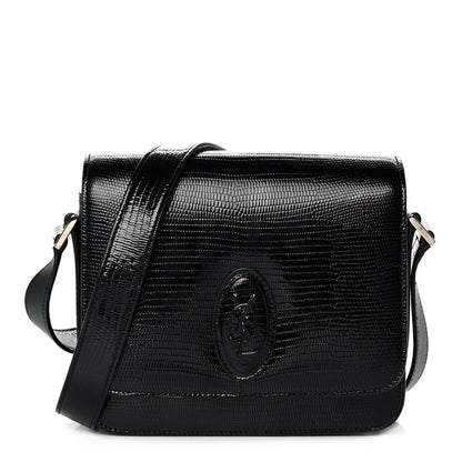 Saint Laurent Calfskin Lizard Embossed Le 61 Shoulder Bag Black 1 of 14