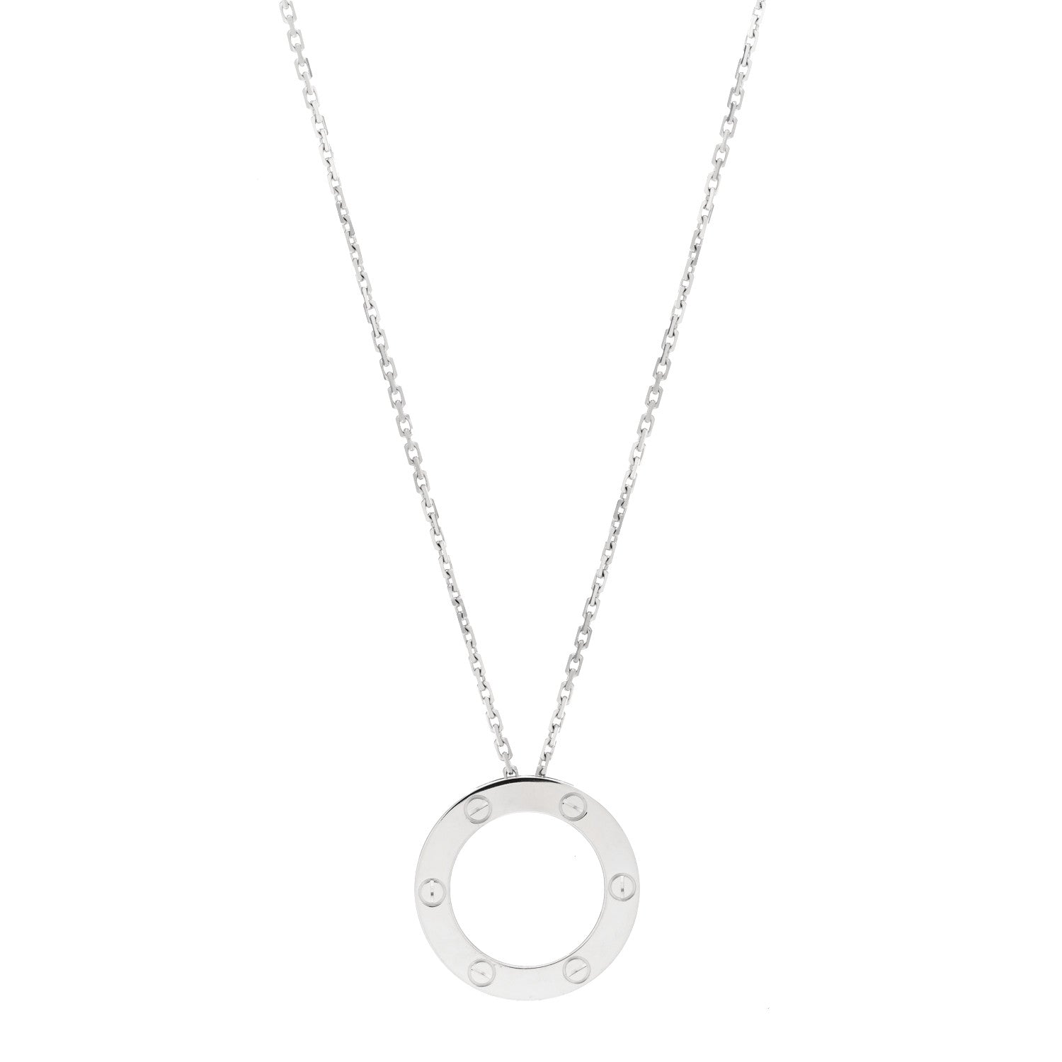 Cartier 18K White Gold LOVE Pendant Necklace 1 of 4