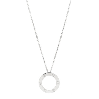 Cartier 18K White Gold LOVE Pendant Necklace 1 of 4