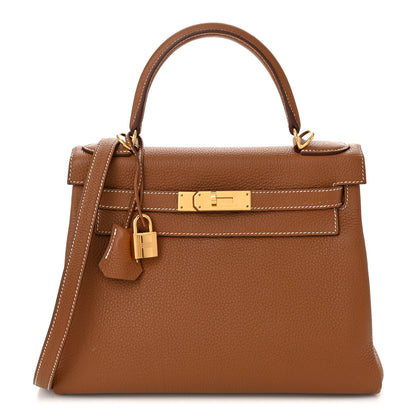 Hermes Togo Kelly Retourne 28 Gold 1 of 13