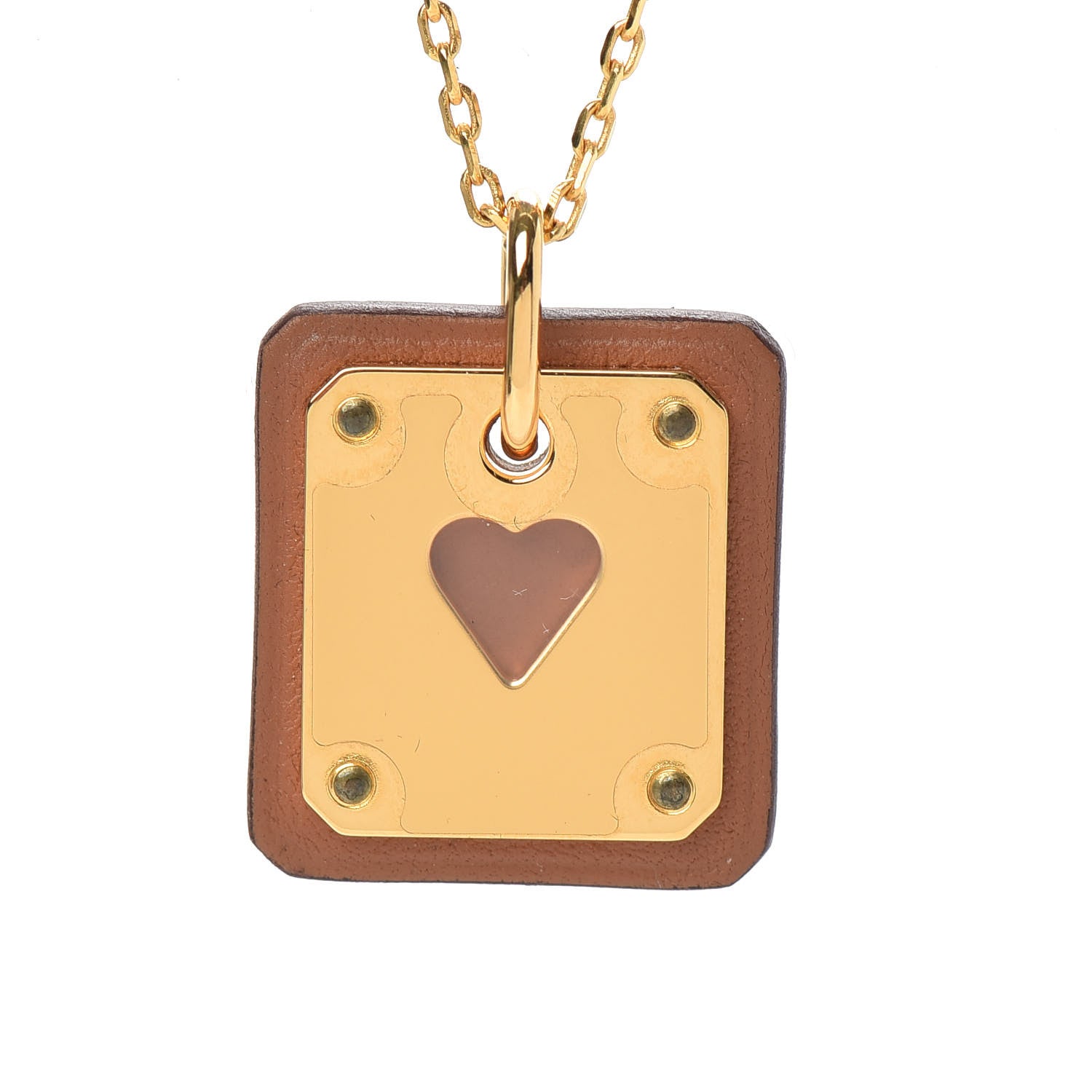 Hermes Swift As De Coeur Necklace Gold 4 of 7