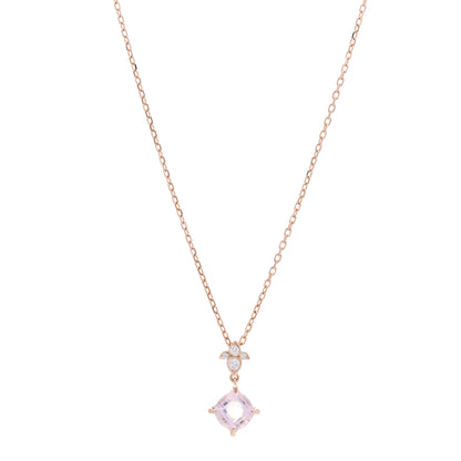 Cartier 18K Pink Gold Diamond Rose Quartz Inde Mysterieuse Pendant Necklace 1 of 5