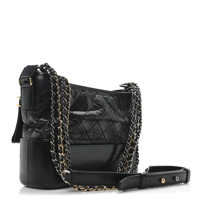 Chanel Aged Calfskin Quilted New Medium Gabrielle Hobo Black 3 of 10