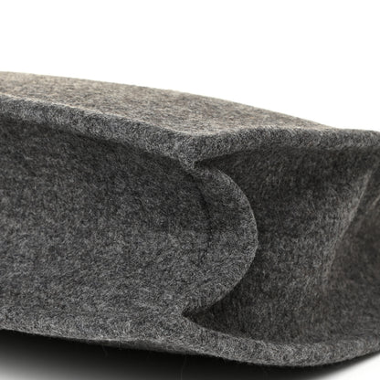 Saint Laurent Wool Calfskin Rive Gauche Tote Grey 9 of 9