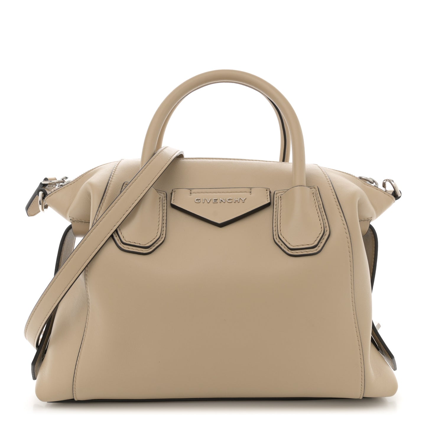 Smooth Calfskin Small Soft Antigona Beige Cappuccino