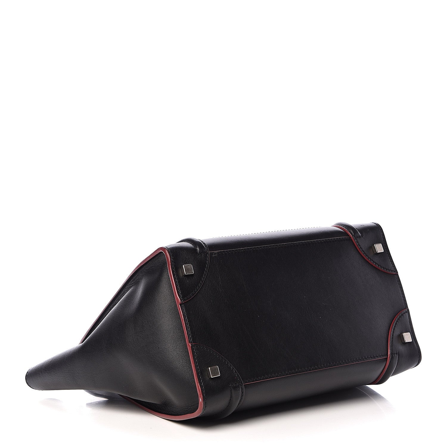 Celine Smooth Calfskin Mini Luggage Black Pink Trim 4 of 23