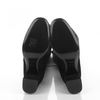 Saint Laurent Suede Babies Over The Knee Boots 37.5 Black 5 of 7