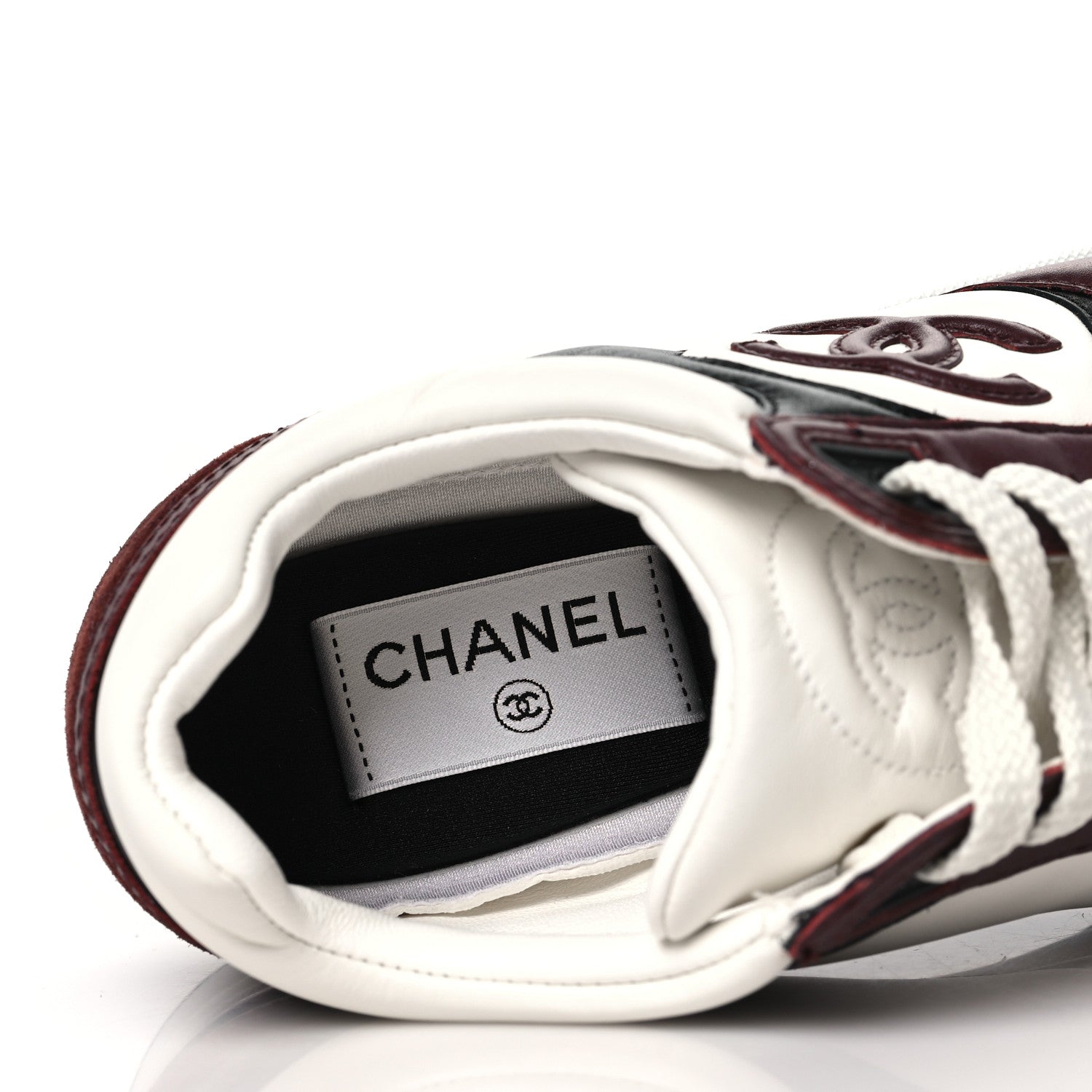 Chanel Calfskin CC Sneakers 36 Brown White Black 7 of 10