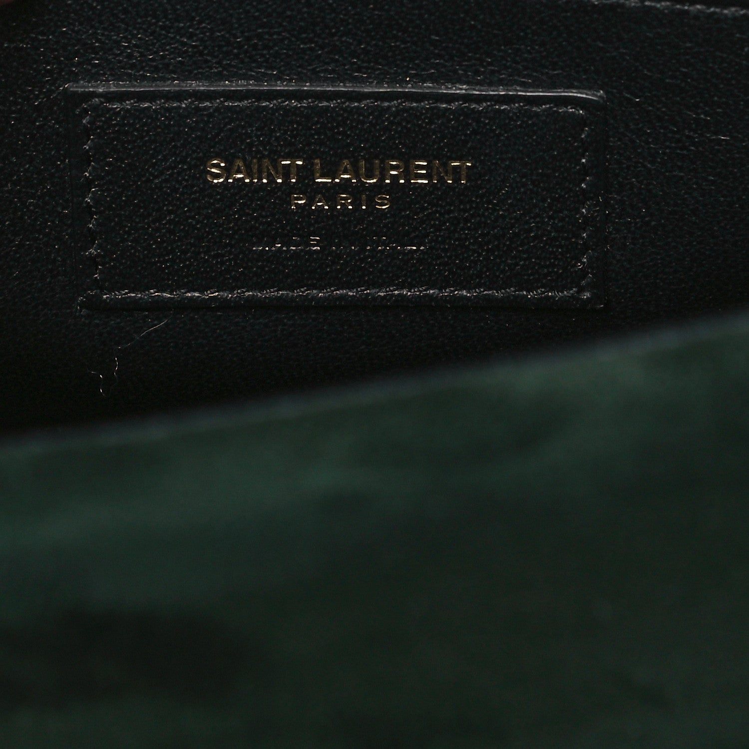 Saint Laurent Suede Sulpice Monogram Medium Shoulder Bag Green 5 of 10