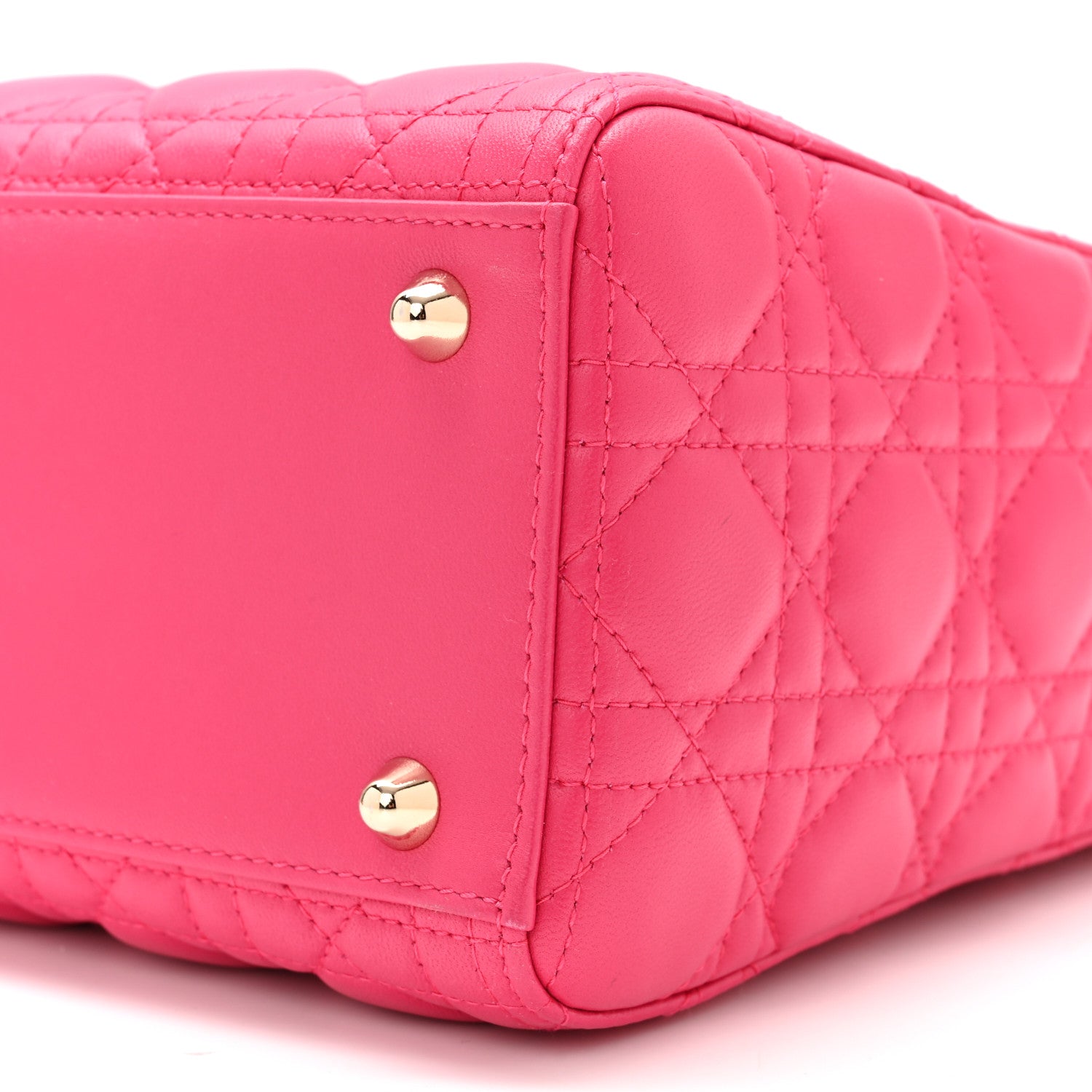 Christian Dior Lambskin Cannage Large Lady Dior Fuchsia 10 of 10