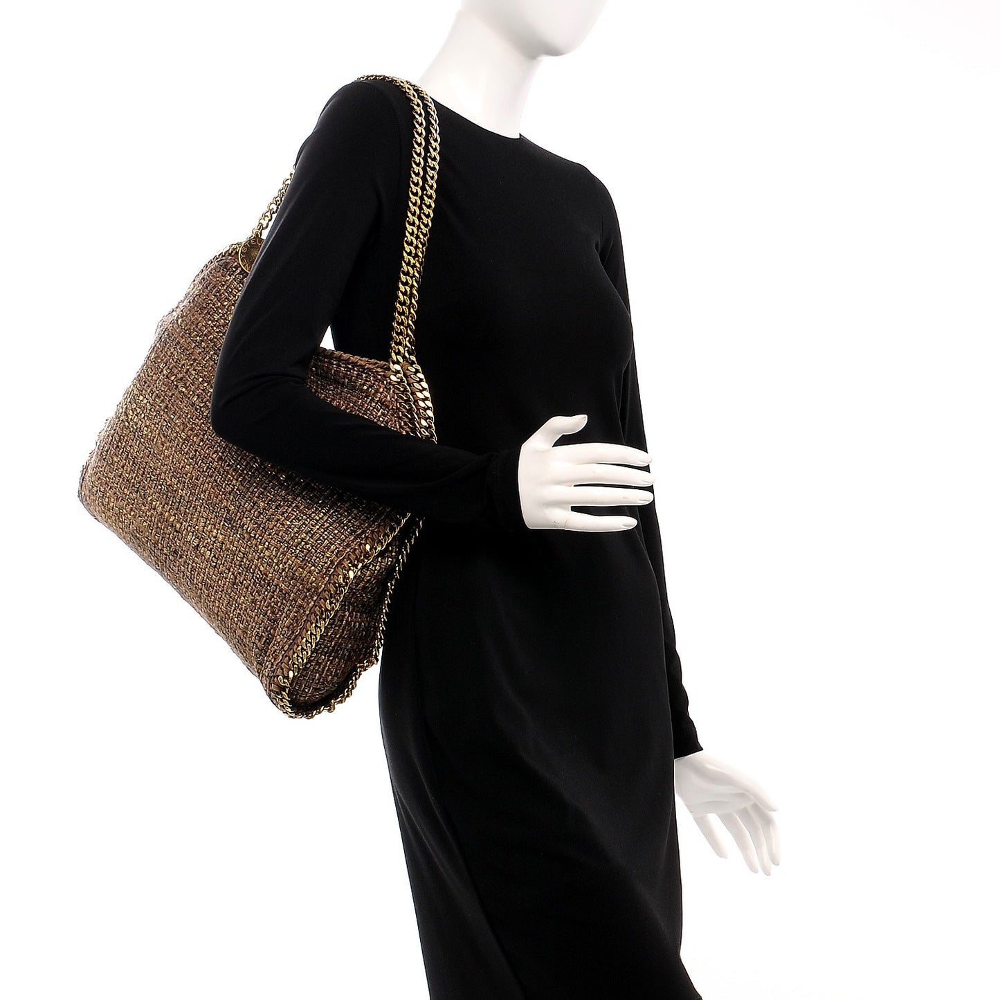 Metallic Woven Boucle Falabella Gold