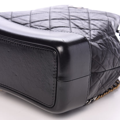 Chanel Aged Calfskin Quilted Small Gabrielle Backpack Black 9 of 12