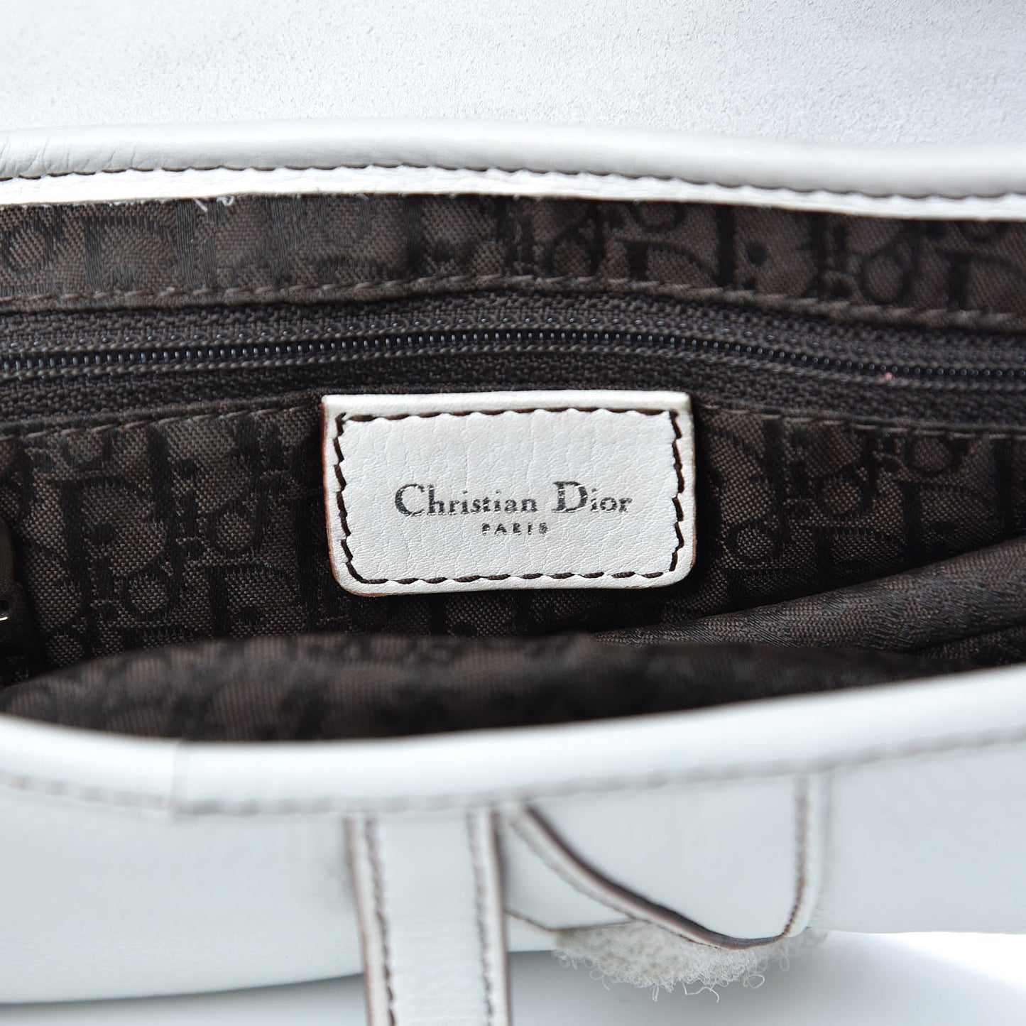 Calfskin Saddle Bag White