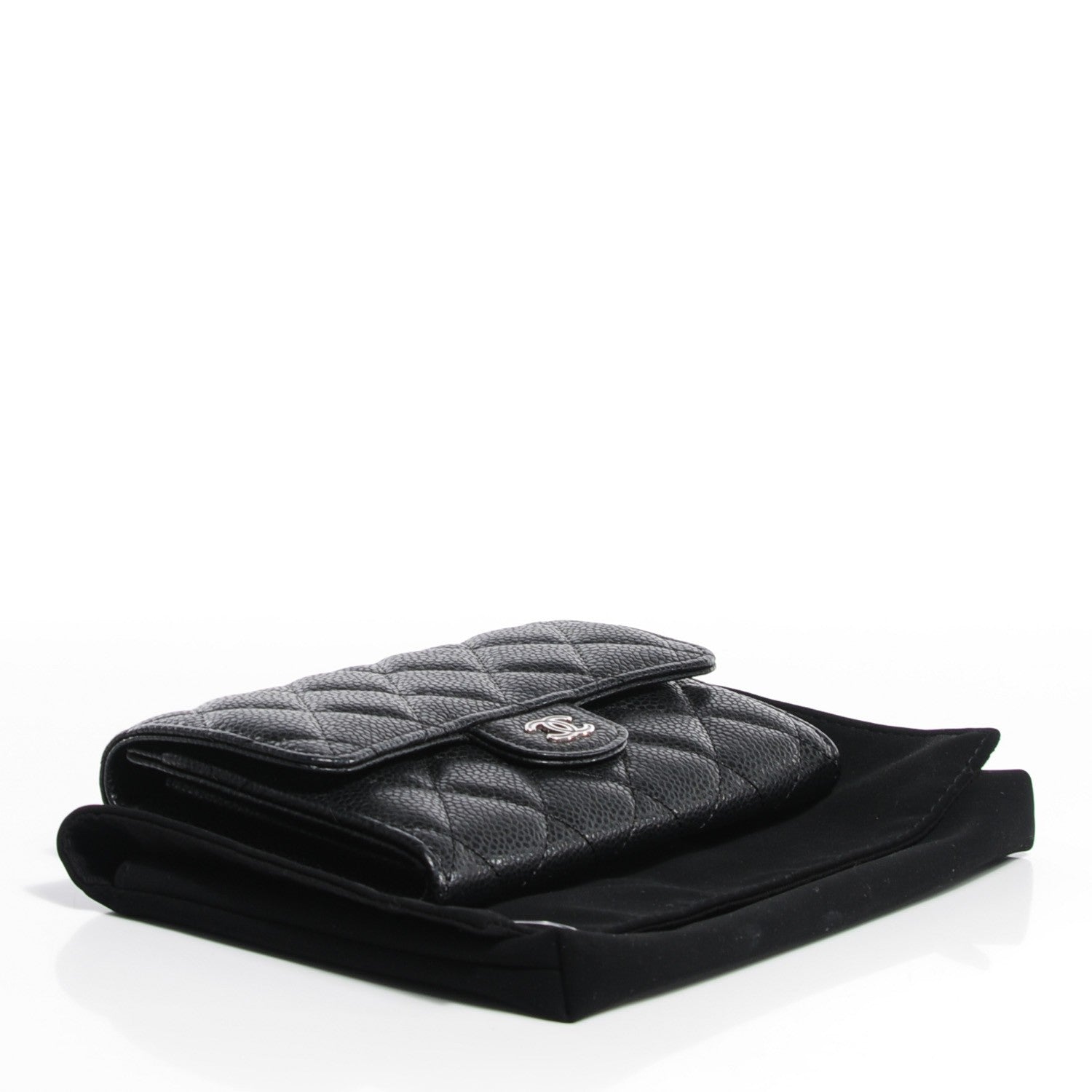 Chanel Caviar Quilted Small Flap Wallet Black 4 of 9
